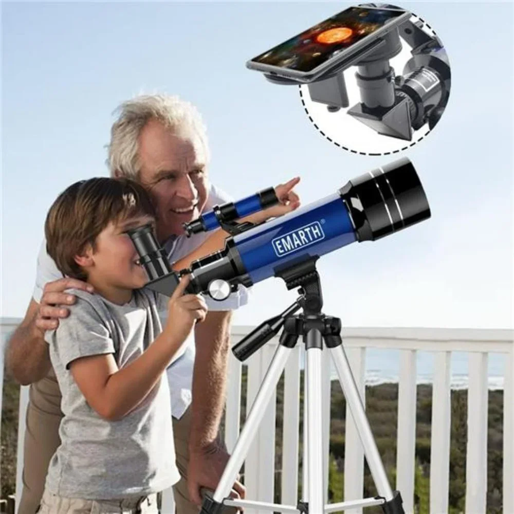 Telescope, 2 Eyepieces Portable Telescopes for Kid Adults Astronomy Beginners